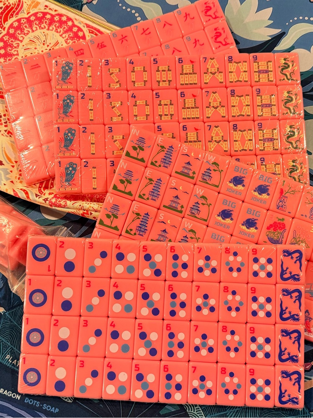 Petal Pink Classic Mahjong Tiles